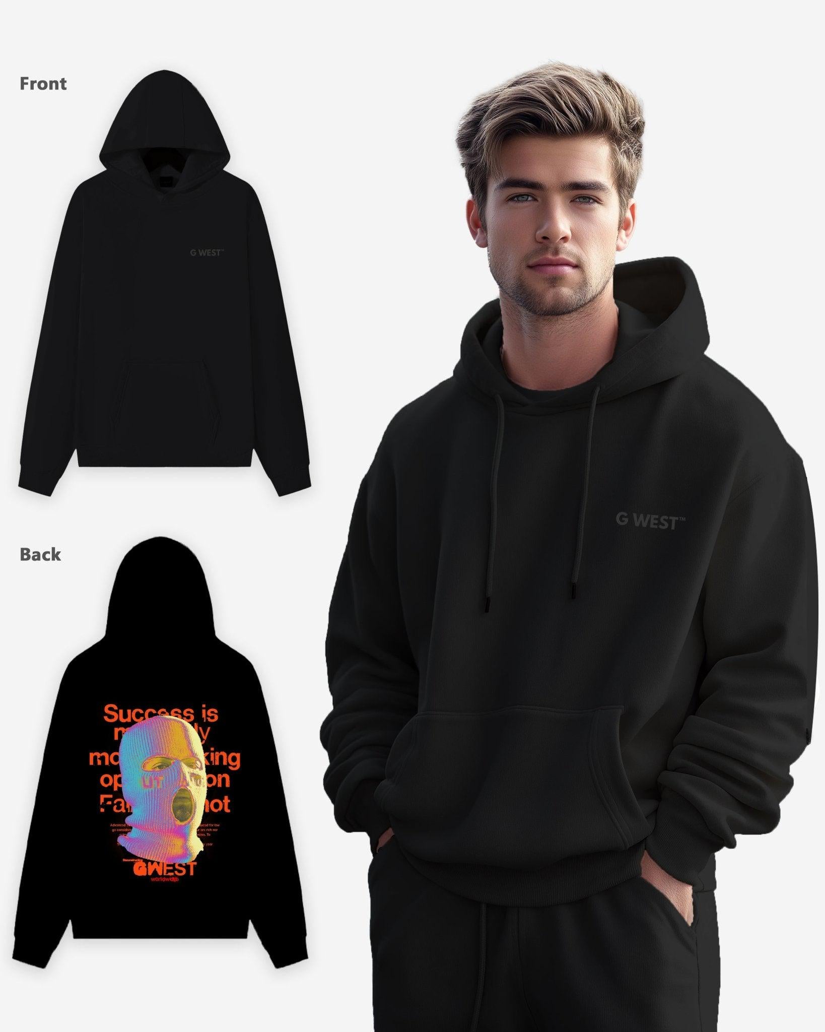 G WEST HOLOGRAPHIC SKI MASK HEAVY PREMIUM OVERSIZED HOODIE - 6 COLORS - G West