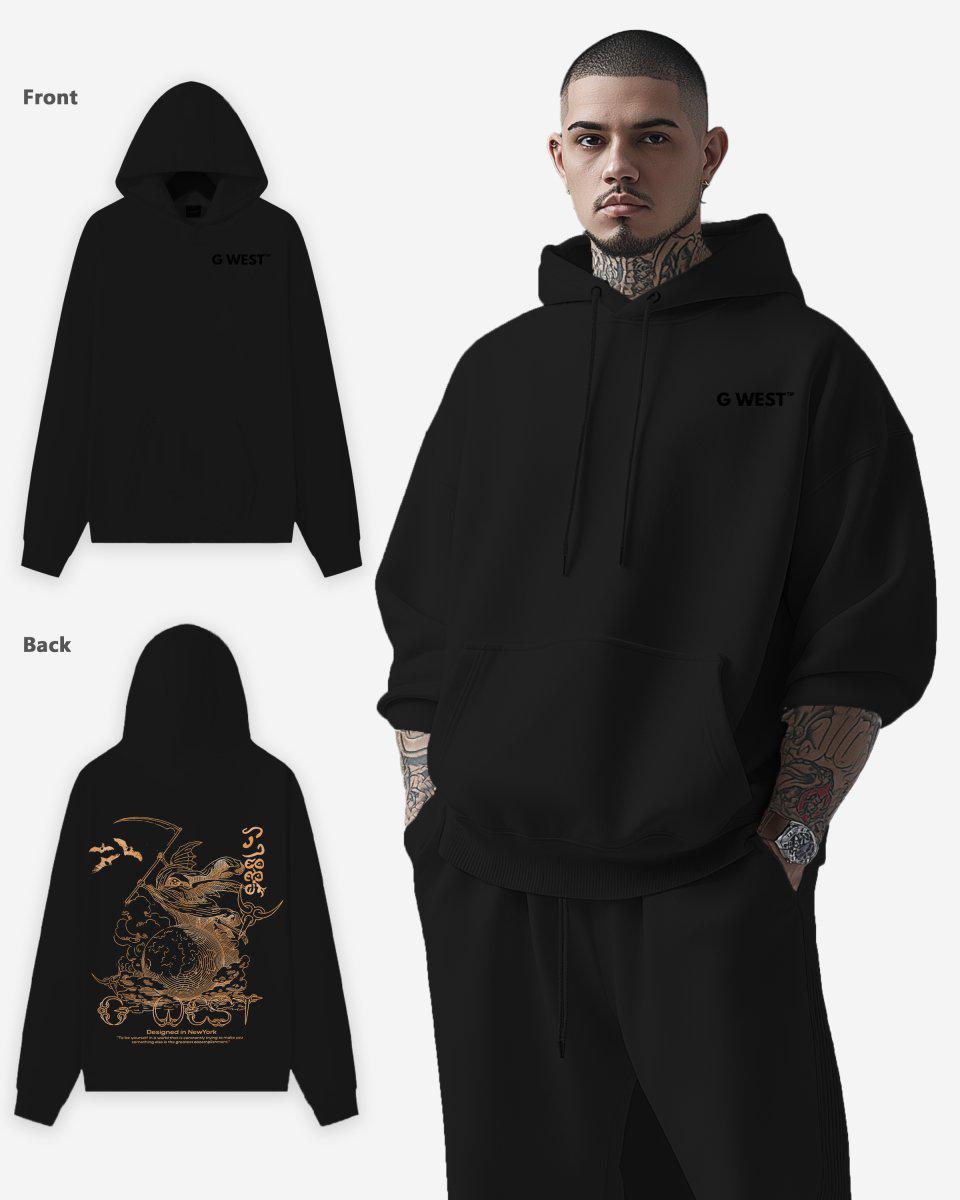 G WEST REAPER WORLD HEAVY PREMIUM OVERSIZE HOODIE - G West