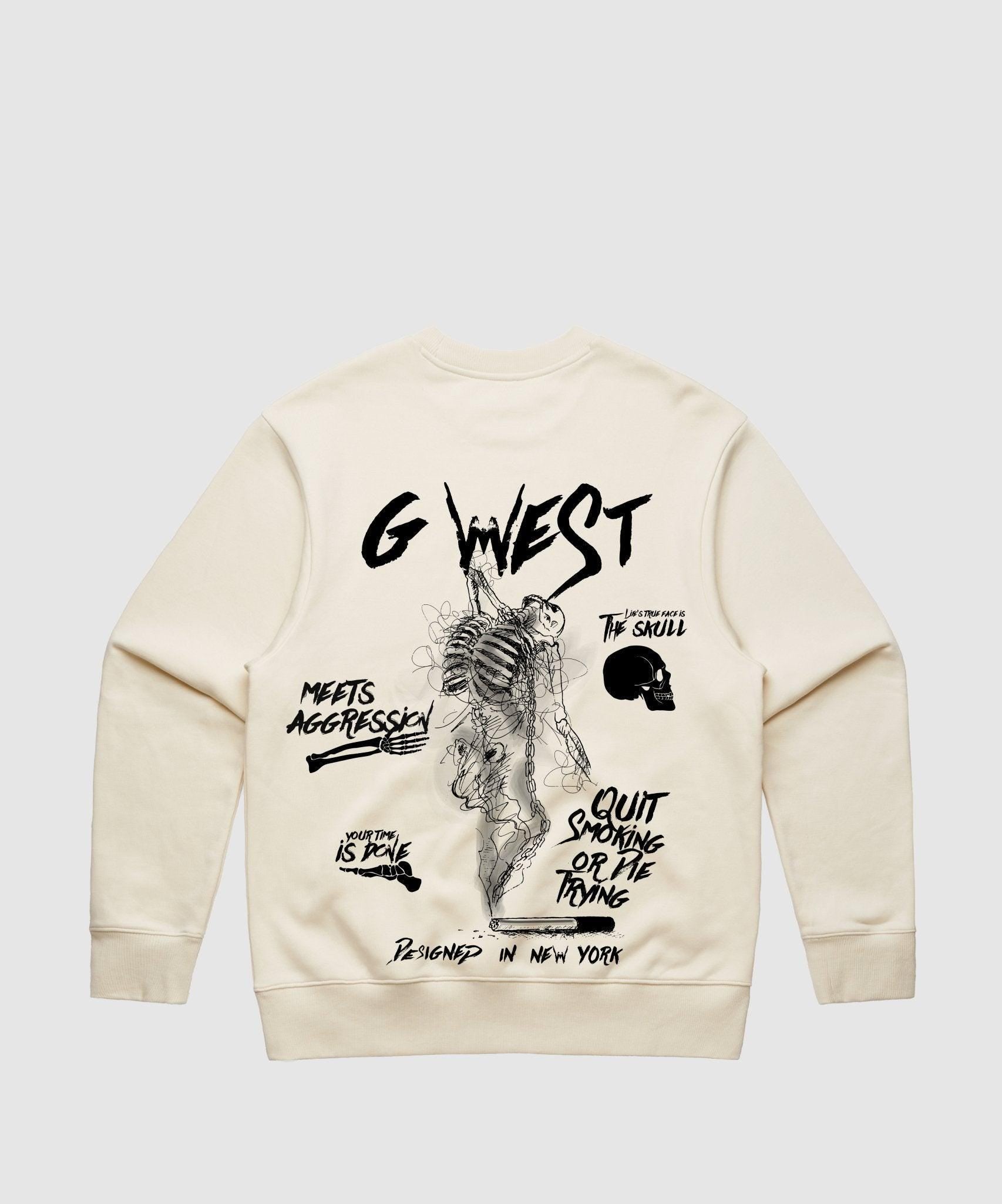 G WEST DANCING SKELETON HEAVY PREMIUM CREWNECK - 6 COLORS - G West