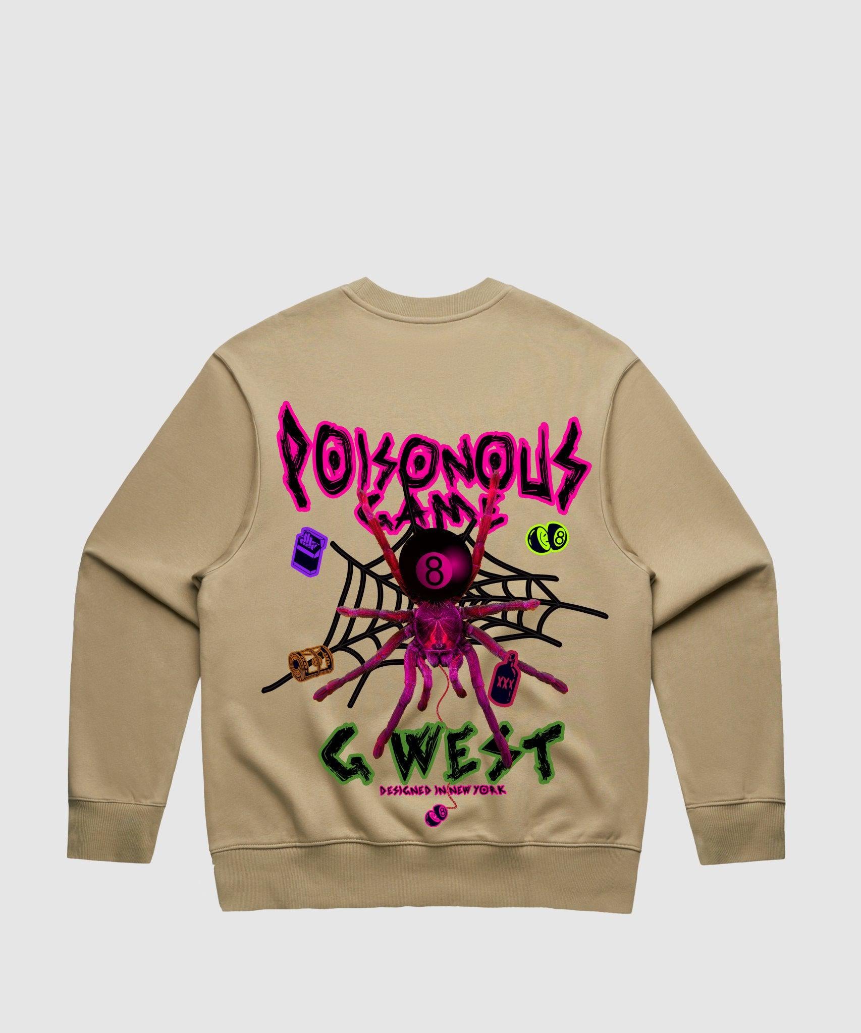 G WEST POISON GAME HEAVY PREMIUM CREWNECK - 6 COLORS - G West