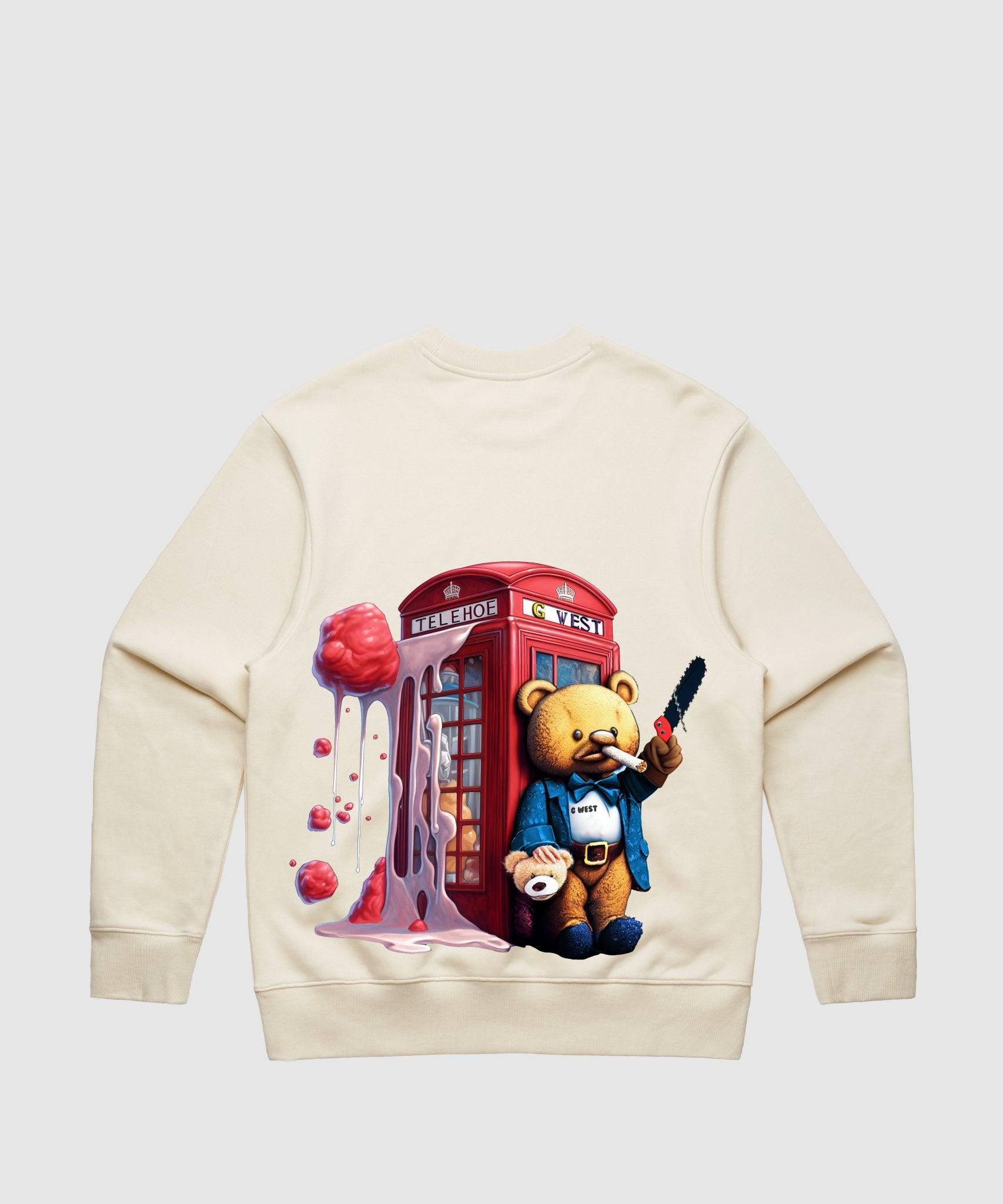 G WEST TEDDY BEAR BOOTH HEAVY PREMIUM CREWNECK - 6 COLORS - G West