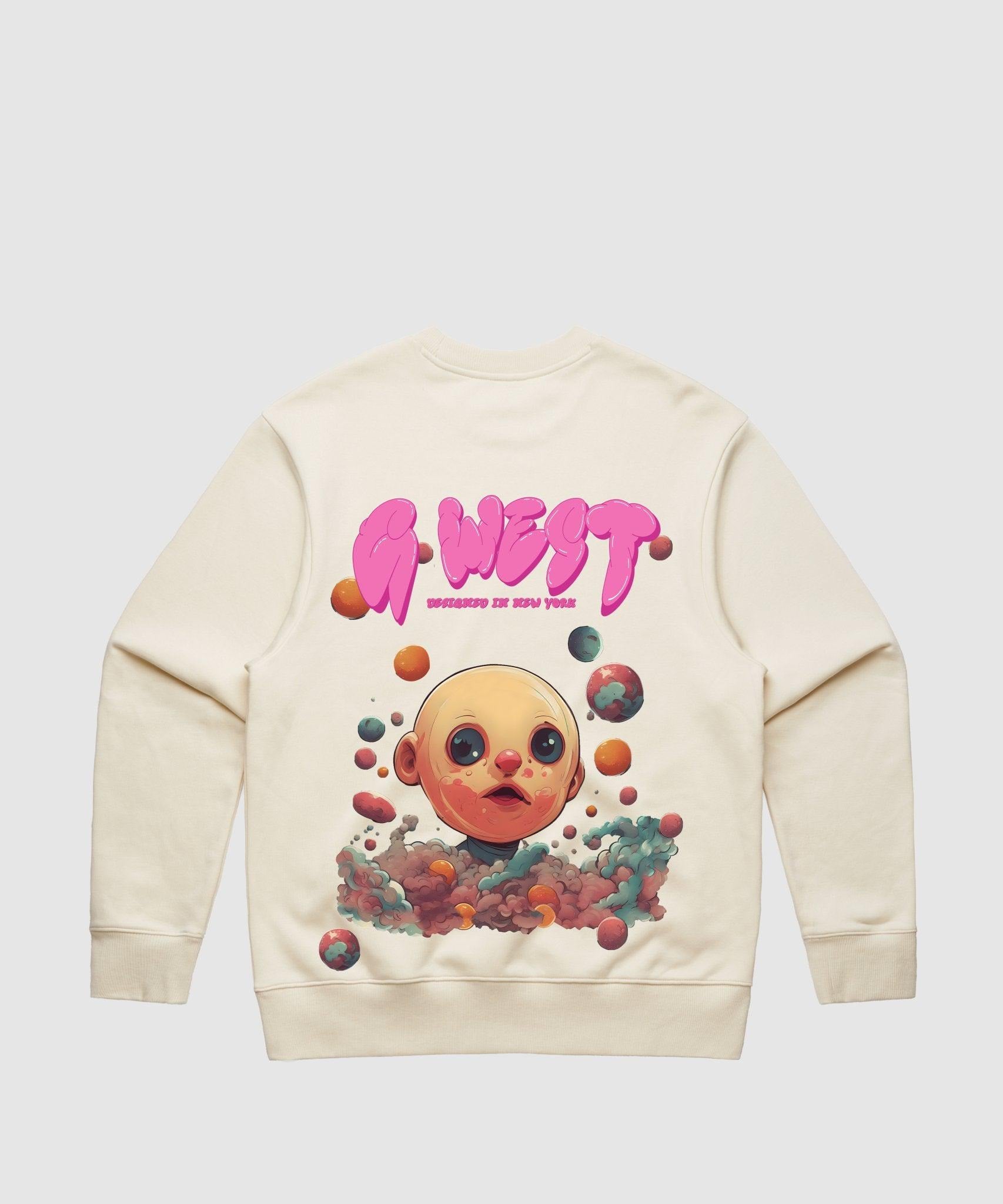 G WEST BUBBLE GUM BABY HEAVY PREMIUM CREWNECK - 6 COLORS - G West