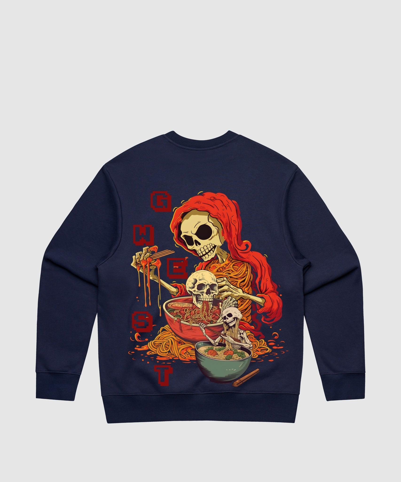 G WEST NOODLE SKELETON HEAVY PREMIUM CREWNECK - 6 COLORS - G West