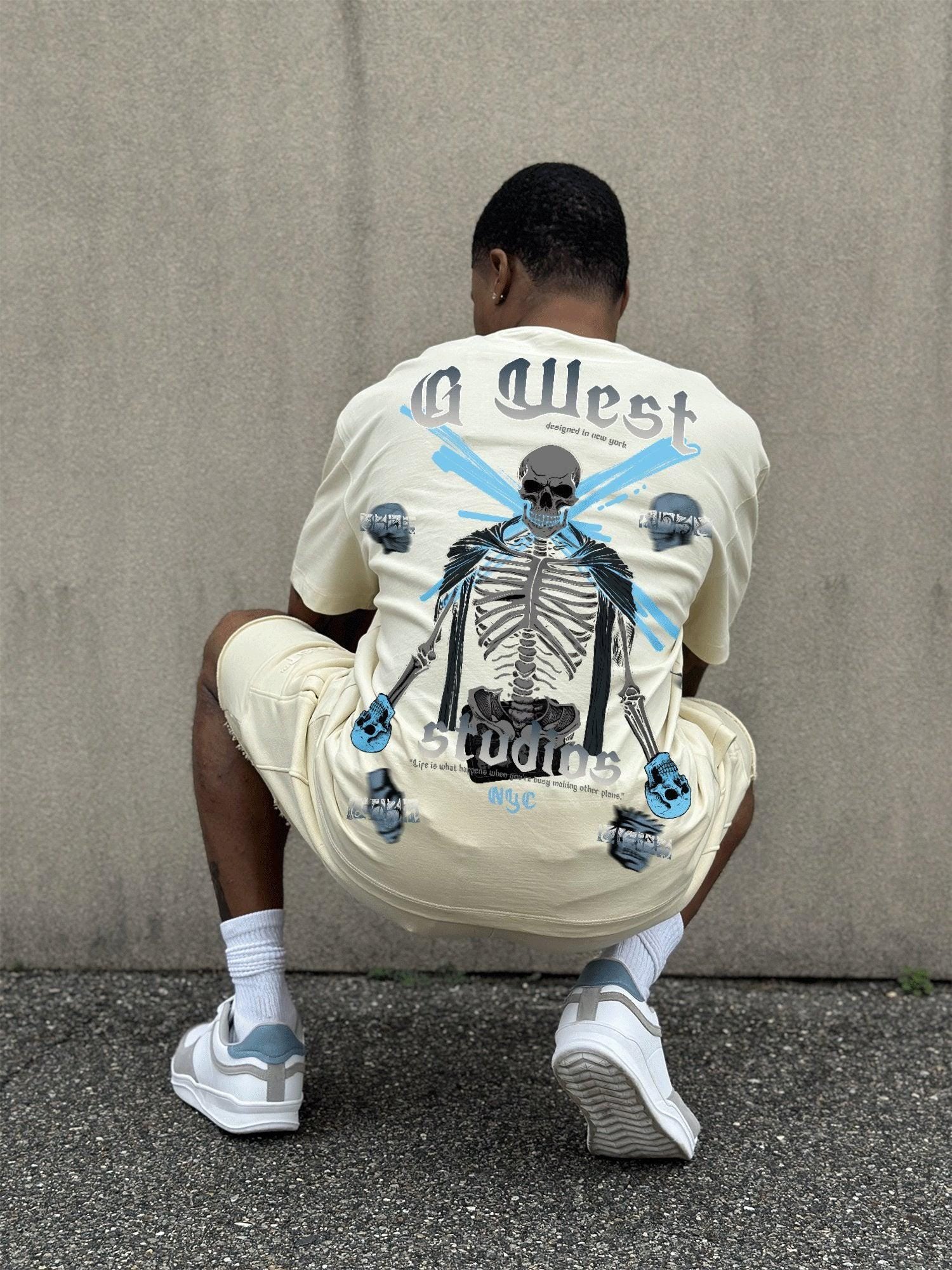 G WEST OVERSIZED UNC SKULL TEE - G West