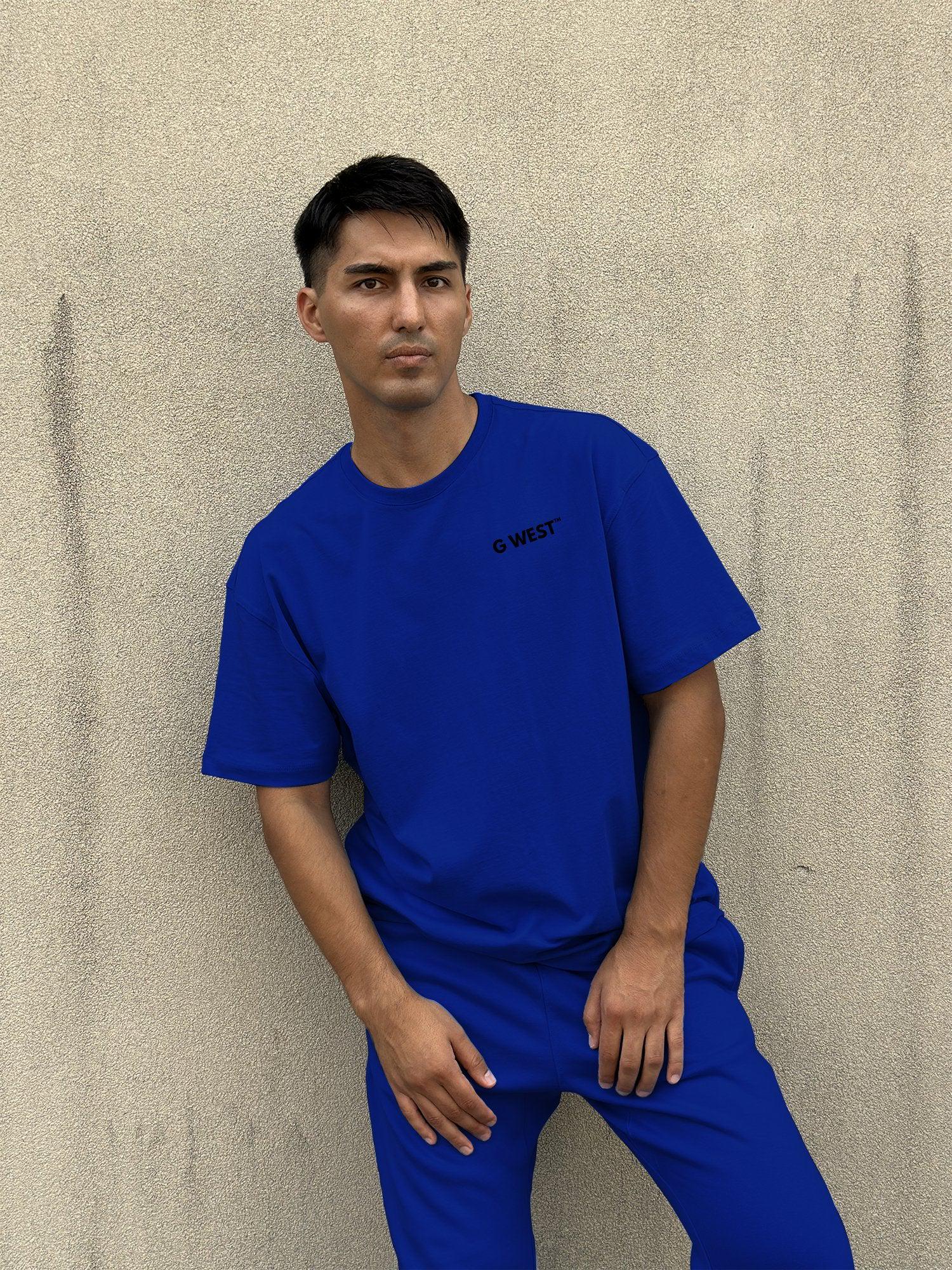 G WEST OVERSIZED BLUE MAN TEE - G West