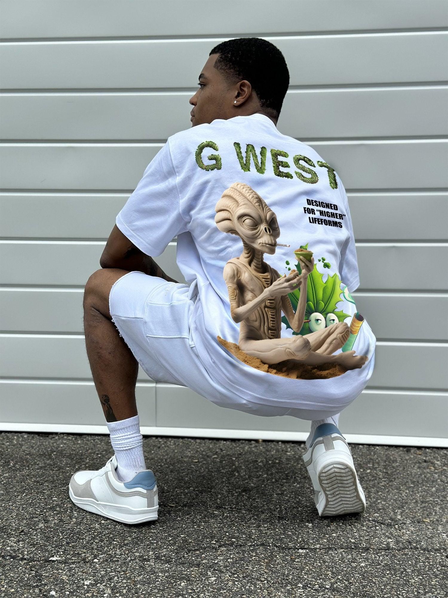 G WEST OVERSIZED DESIGNED FOR HIGHER LIFEFORMS TEE - G West