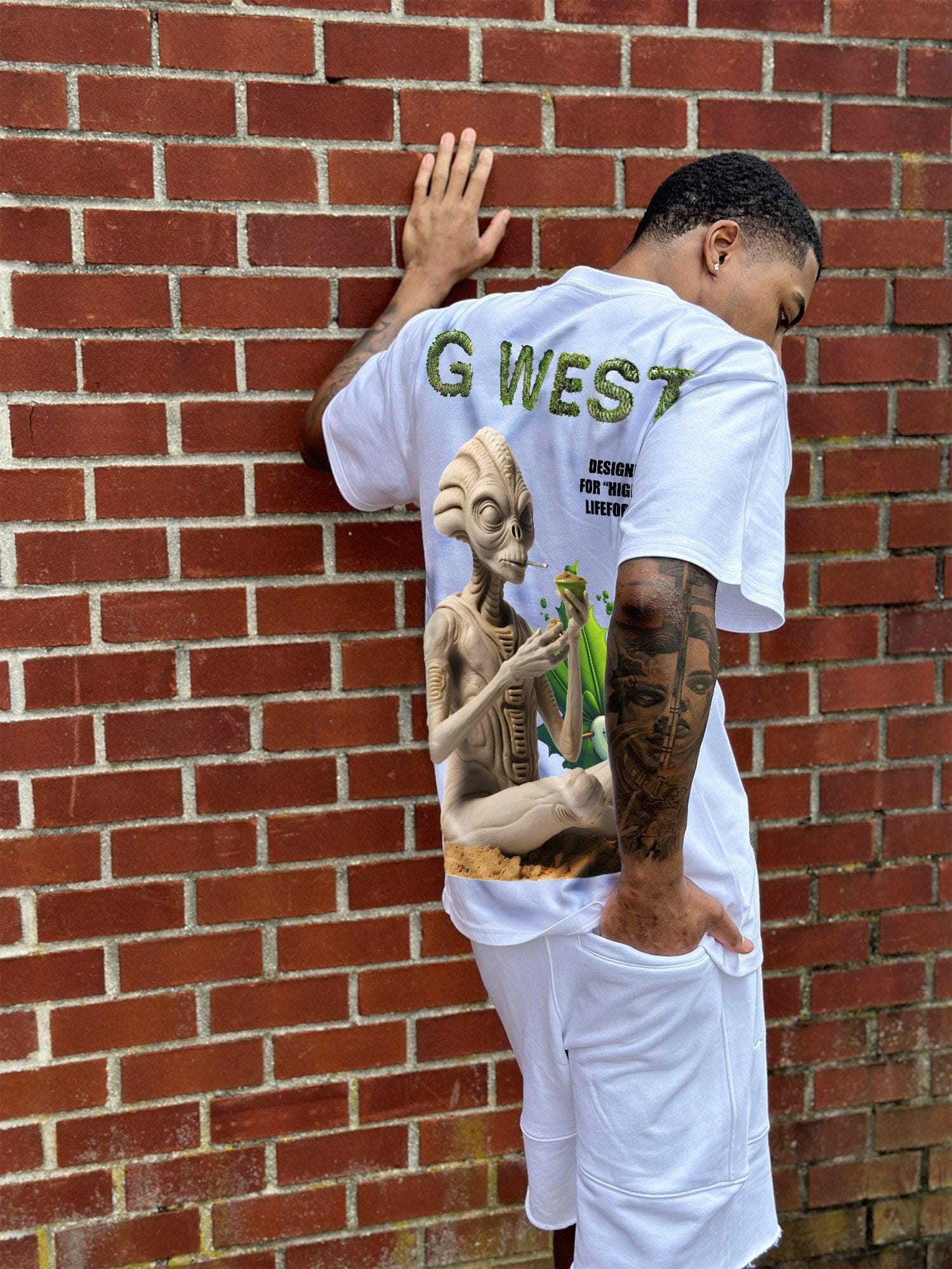 G WEST OVERSIZED DESIGNED FOR HIGHER LIFEFORMS TEE - G West