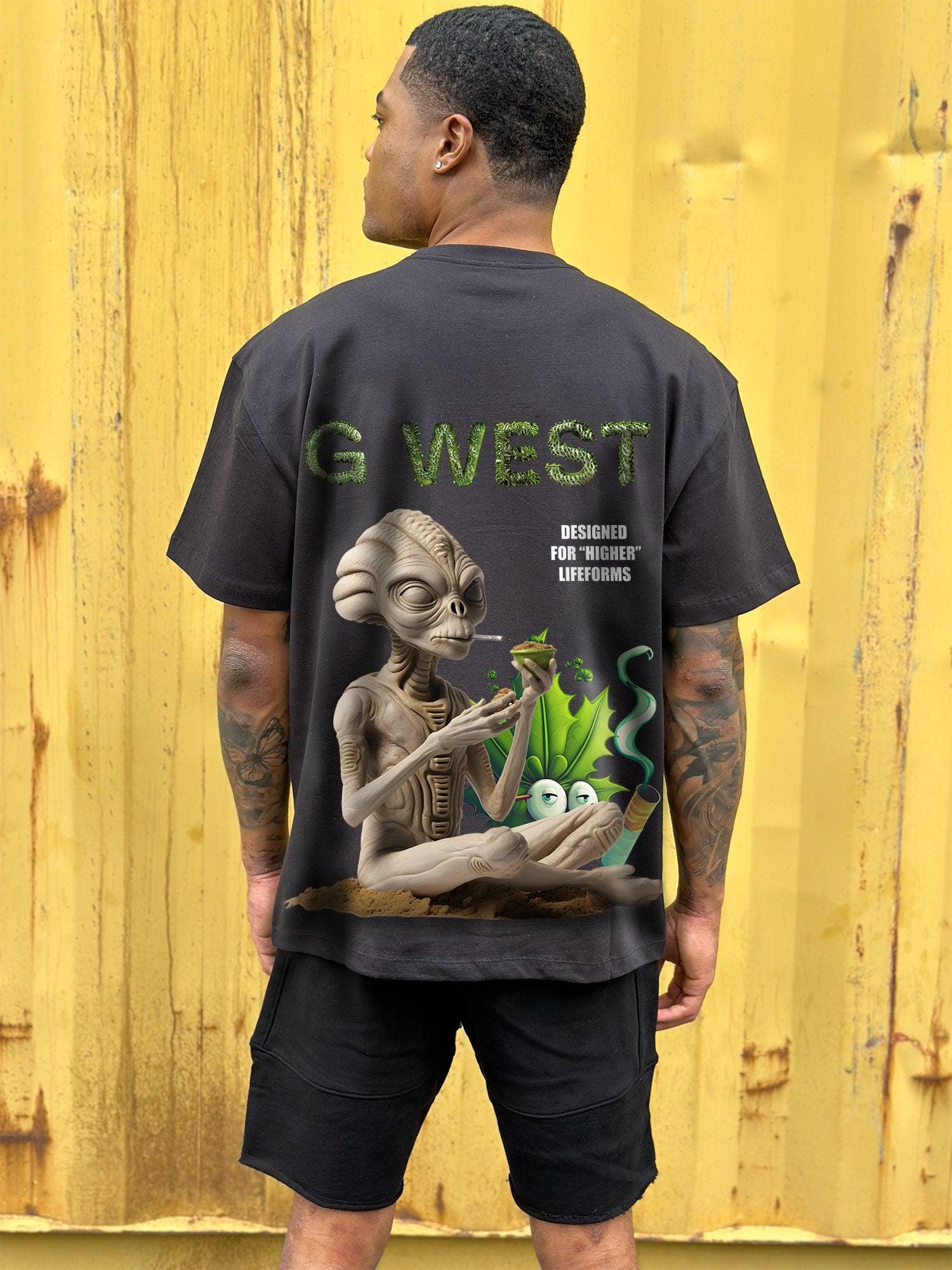 G WEST OVERSIZED DESIGNED FOR HIGHER LIFEFORMS TEE - G West