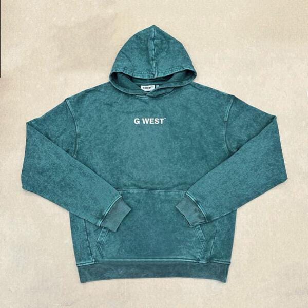 G WEST MENS ENCRYPTED ACID WASH HOODIE: GWAPHD2029 - 3 COLORS - G West