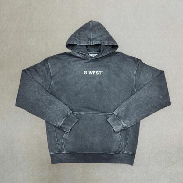 G WEST MENS ENCRYPTED ACID WASH HOODIE: GWAPHD2029 - 3 COLORS - G West