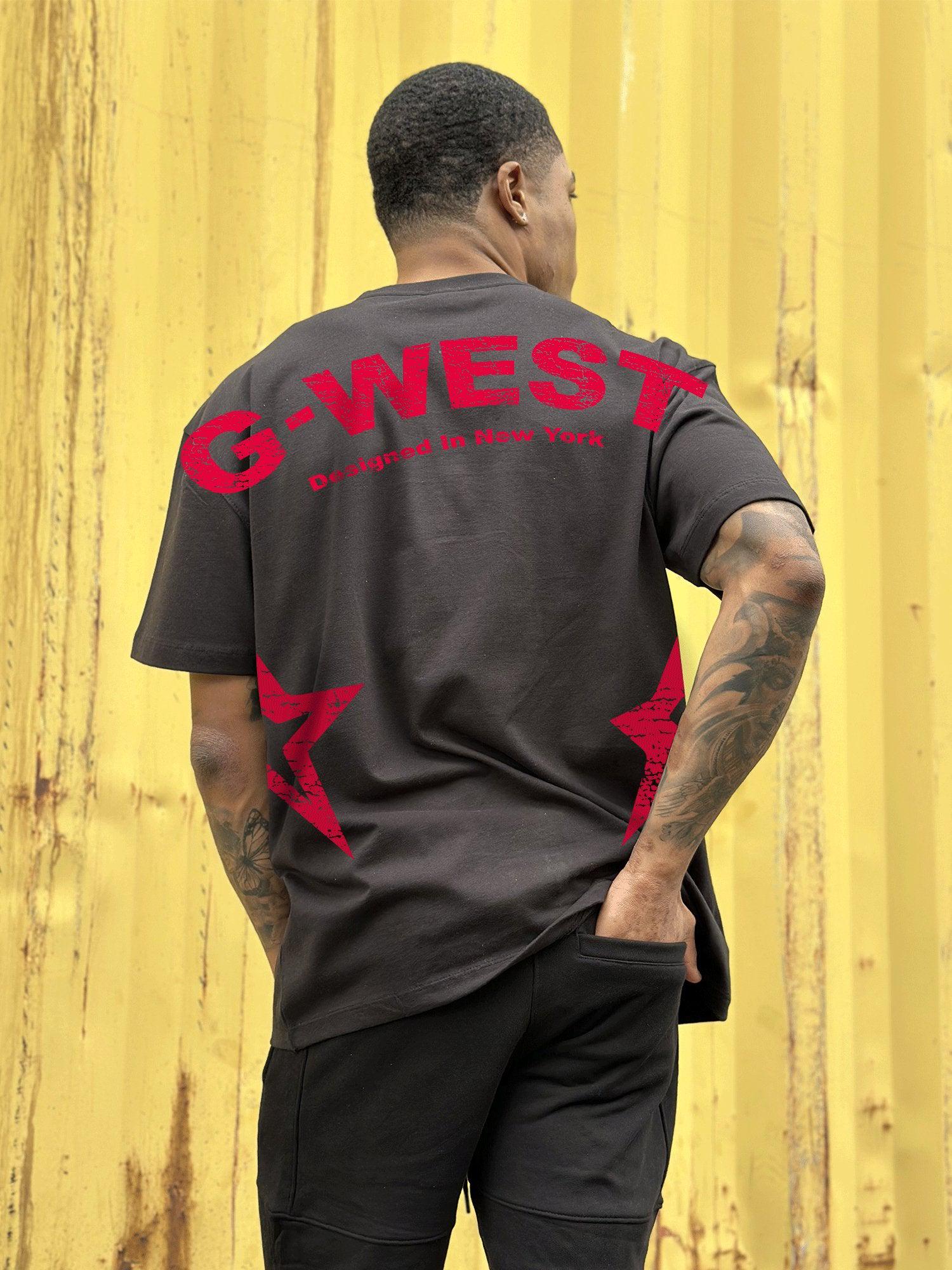 G WEST OVERSIZE ARCH LOGO TEE GWGTL9051 - 5 COLORS - G West