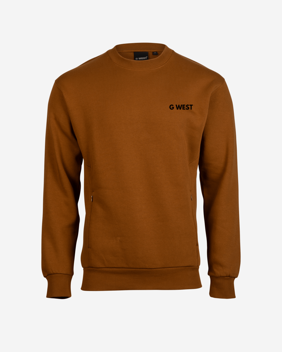 Premium Crewneck With Invisible Zippers - G West