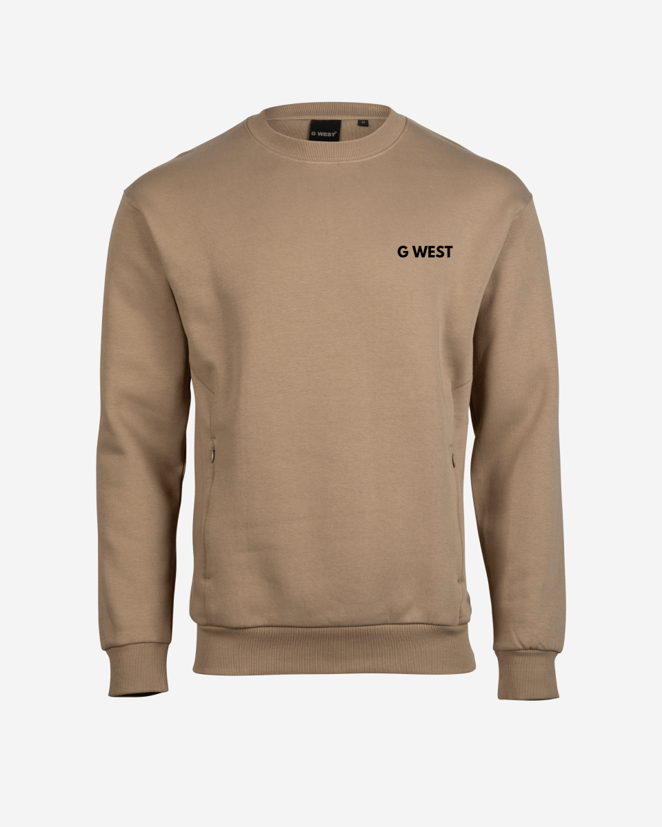 Premium Crewneck With Invisible Zippers - G West