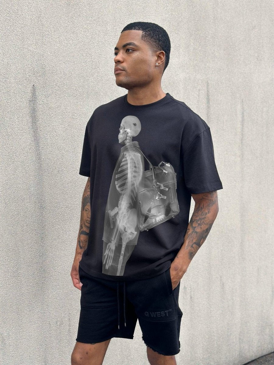 Regular Fit Full X Ray Front Graphic T Shirt : Gwpbast5058 - 3 Colors - G West