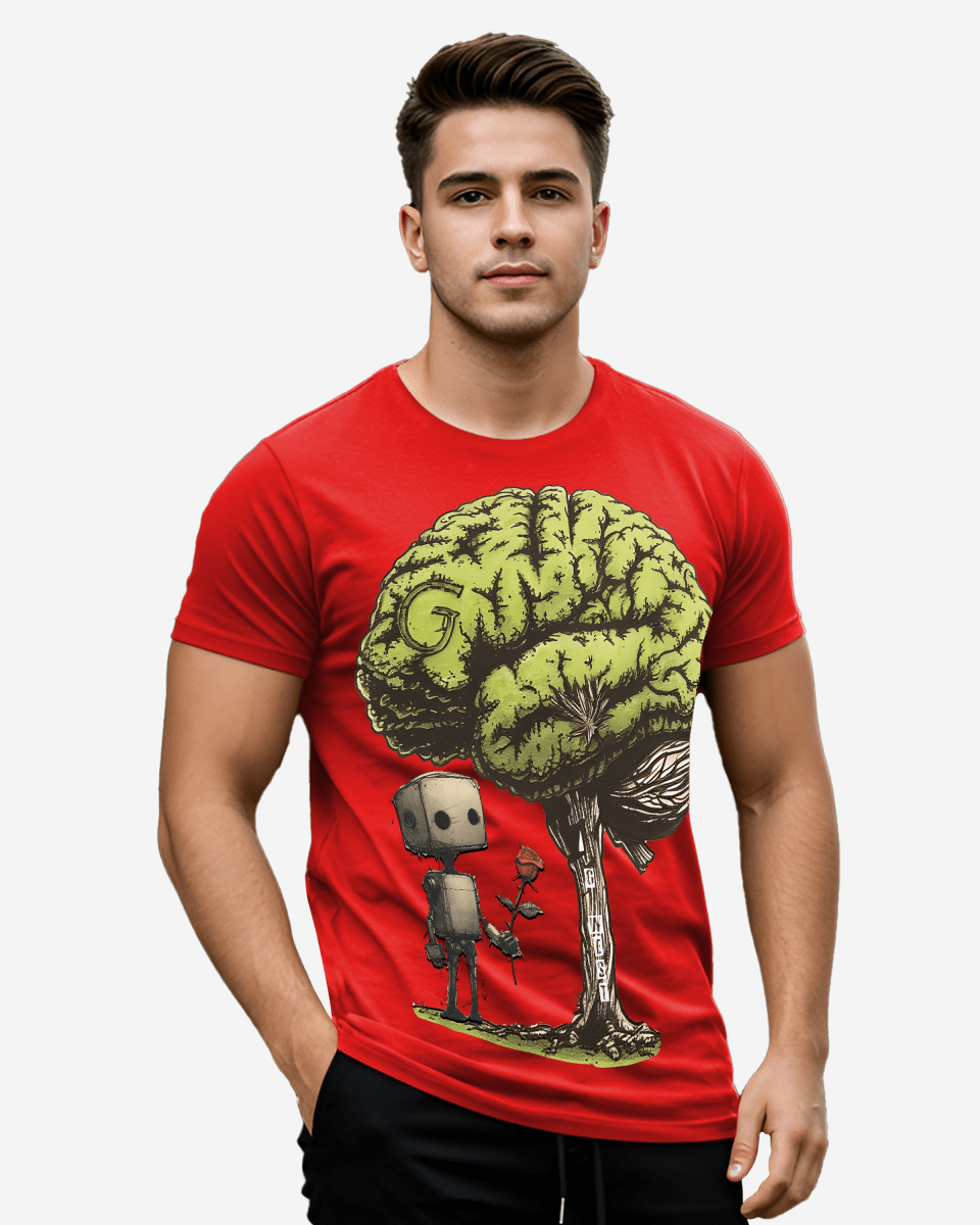 Regular Fit T Brain Front Graphic T Shirt : Gwpbast5054 - 3 Colors - G West