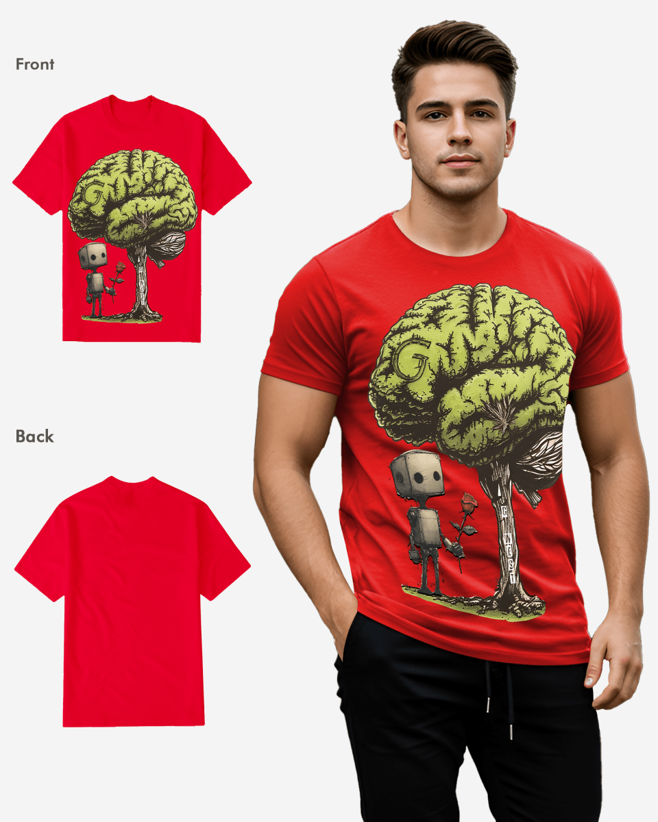 Regular Fit T Brain Front Graphic T Shirt : Gwpbast5054 - 3 Colors - G West