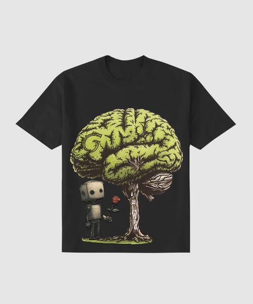 T BRAIN FRONT GRAPHIC T SHIRT : GWPBAST5054 - 3 COLORS - G West