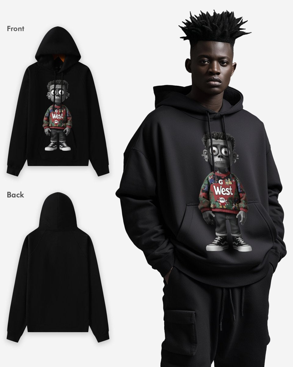 Ugly Xmas Zombie Hoodie - G West